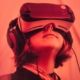 Girl wearing vr headset